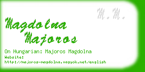 magdolna majoros business card